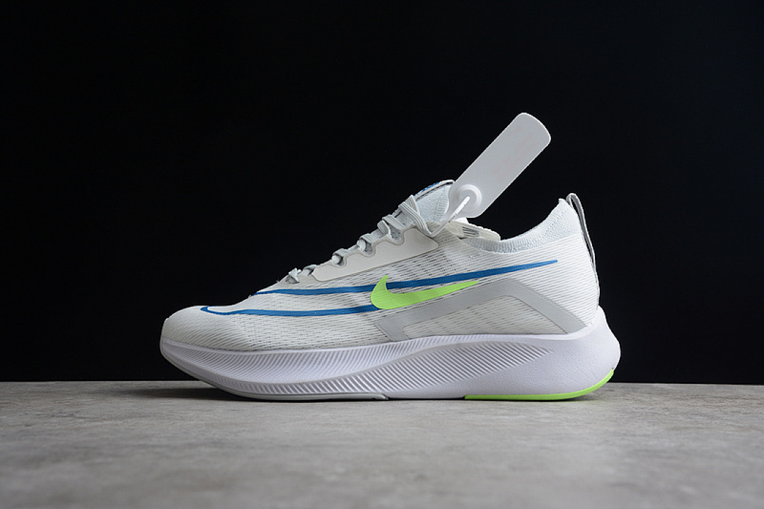 Unbranded [CT2392-100]-[ZOOM FLY 4 SUMMIT WHITE/PURE PLATINUM/IMPERIAL BLUE/LIME GLOW]-[MAN:39-45], photo 1