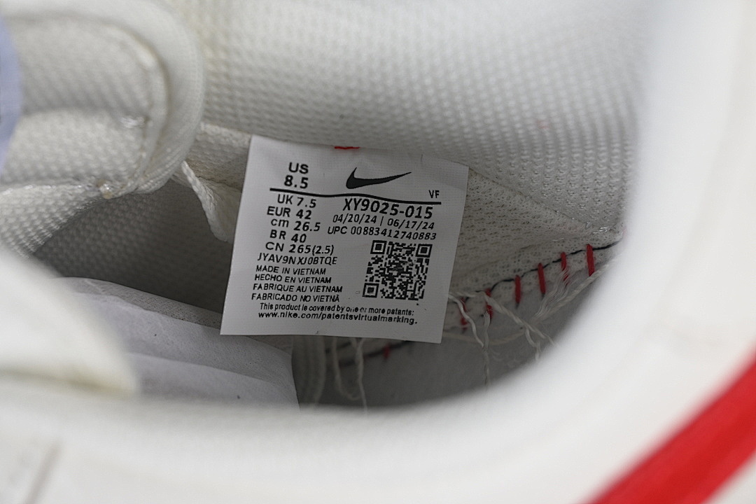 Nike [XY9025-015]-[AIR FORCE 1 07 LOW CASUAL SNEAKERS WHITE/RED/GREEN]-[WOMAN:36-39]-[MAN:40-45] - Image 6