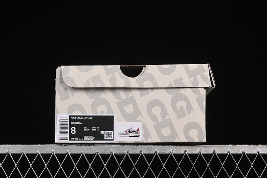 Nike [YX5066-313]-[AIR FORCE 1 07 LOW WHITE/GREY/RED]-[WOMAN:36-39]-[MAN:40-45] - Image 12
