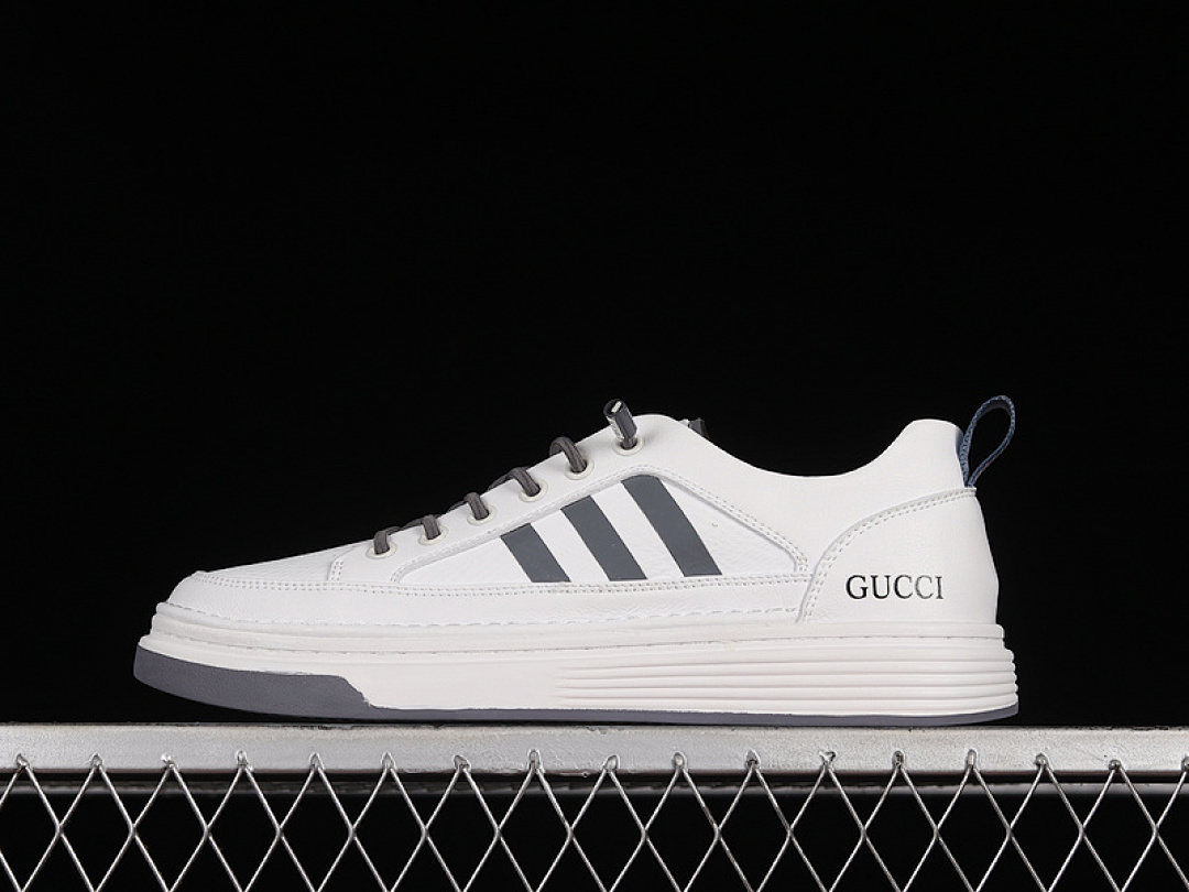 Unbranded [GU*CCI 22SS LEISURE TREND SNEAKERS WHITE/WHITE/BLACK]-[MAN:39-44], photo 1