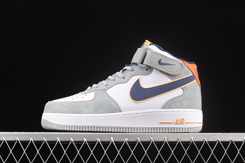 Nike Nike AIR FORCE 1 07 MID GREY/BLUE/ORANGE/WHITE · CQ5059-203, photo 1