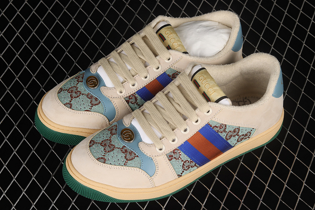Gucci [GU*CCI DISTRESSED SCREENER SNEAKERS BLUE/RED/BEIGE]-[WOMAN:35-40] - Image 12