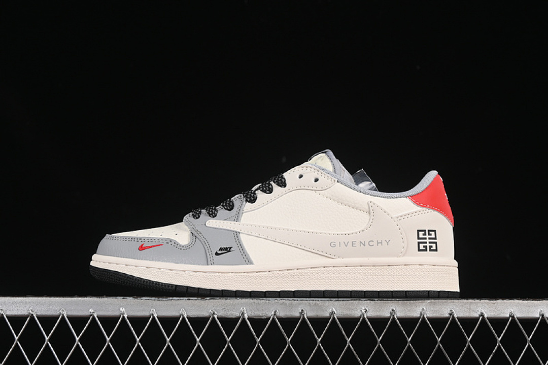 Jordan [XS7089-599]-[TRAVIS SCOTT FRAGMENT DESIGN AIR JORDAN 1 LOW OG SP WHITE/GREY/BLACK/RED]-[36-45], photo 1