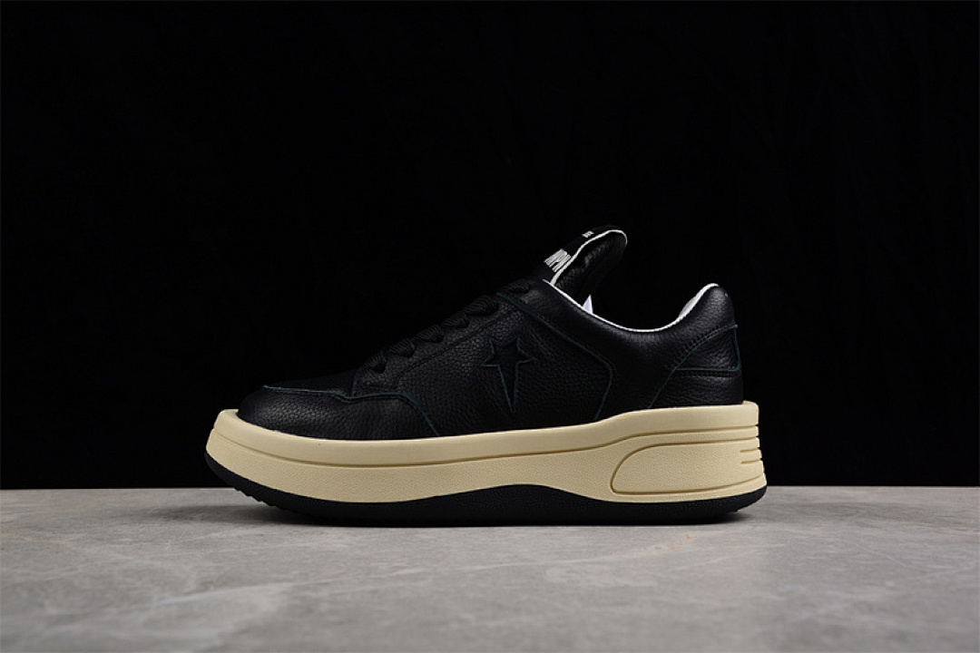Converse [172342C]-[RICK OWENS X TURBOWPN LOW BLACK/BLACK/CLOUD CREAM]-[WOMAN:35-39.5]-[MAN:40-45], photo 1