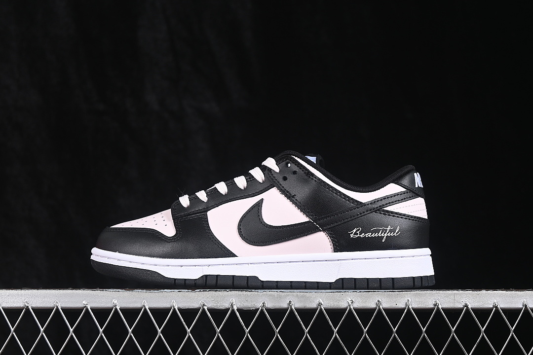 Nike DUNK LOW CASUAL SNEAKERS BLACK/PINK/WHITE · DD1391-100, photo 1