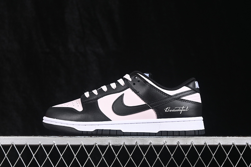 Nike DUNK LOW CASUAL SNEAKERS BLACK/PINK/WHITE · DD1391-100, photo 1