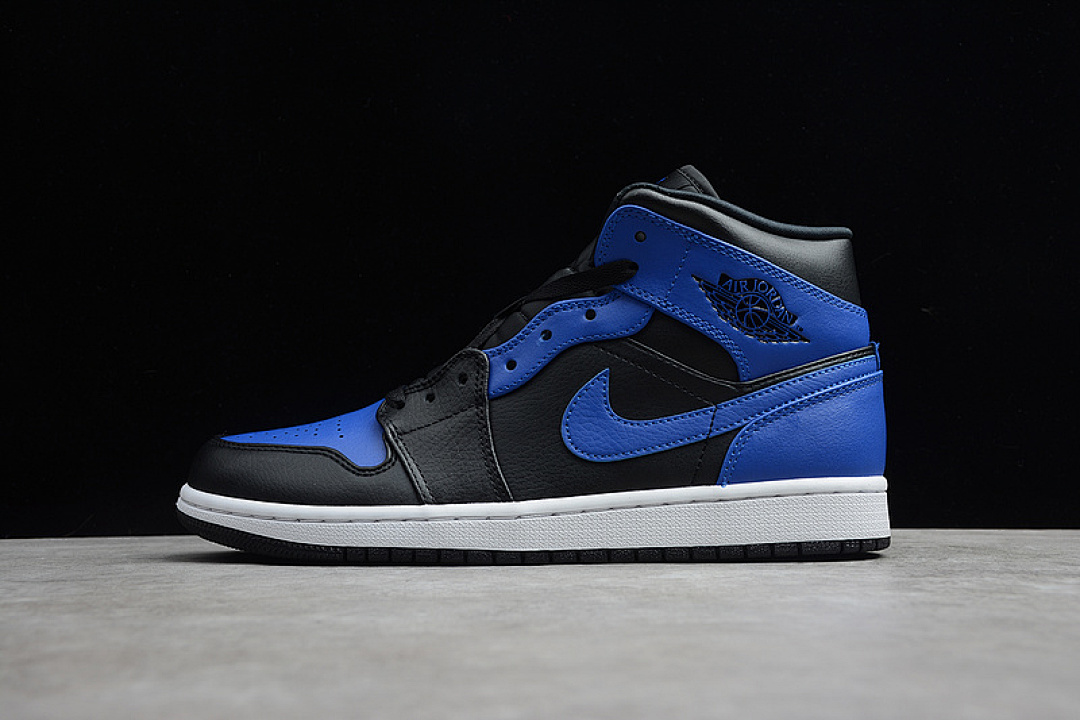 Jordan [554724-007]-[CJ AIR JORDAN 1 MID GAME ROYAL BLACK/METALLIC PLATINUM-GAME ROYAL]-[MAN:40-46], photo 1