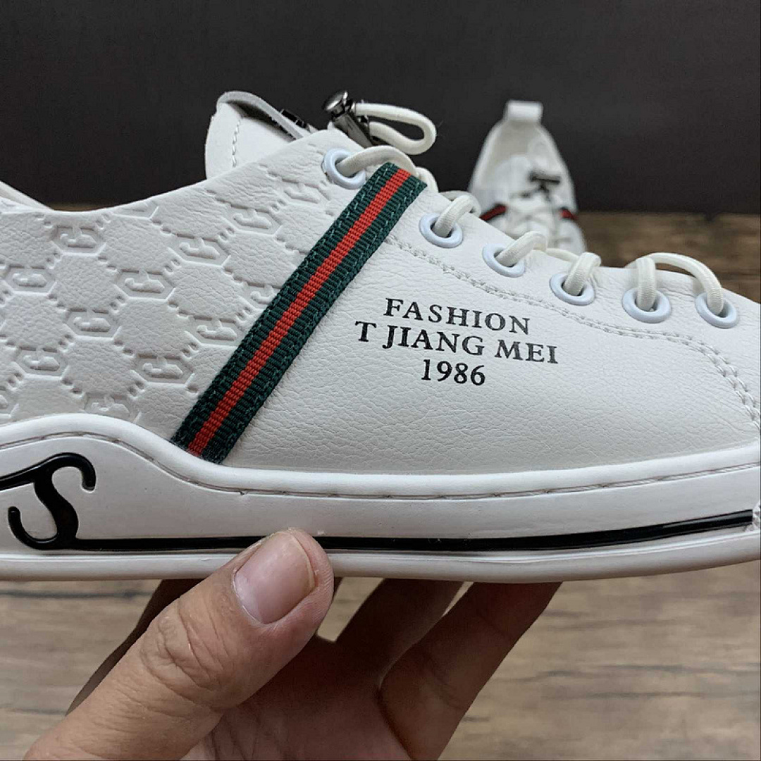 Gucci [GU*CCI ACE EMBROIDERED LOW-TOP SNEAKER WHITE/WHITE/GREEN-BLACK]-[MAN:38-44] - Image 6