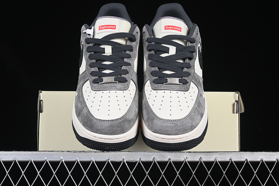 Nike [XZ6188-792]-[AIR FORCE 1 07 LOW SUPREME WHITE/GREY/BLACK]-[WOMAN:36-39]-[MAN:40-45] - Image 13
