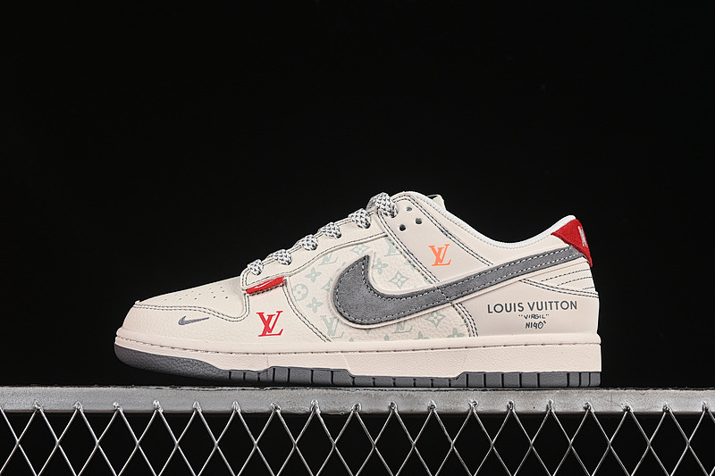 Louis Vuitton Nike SB DUNK LOW LV GREY/RED · YX5066-360, photo 1