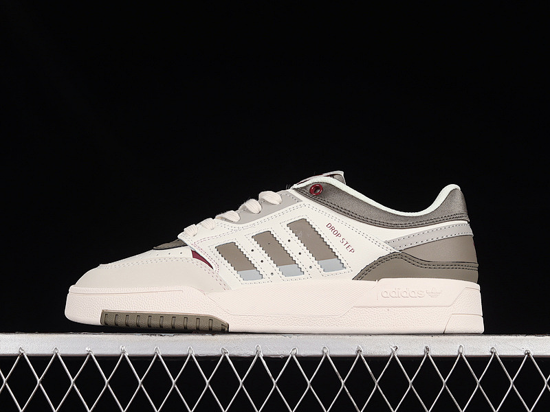DROP STEP XL LOW SHOES WHITE/DARK GREY-BURGUNDY · GW9734, photo 1