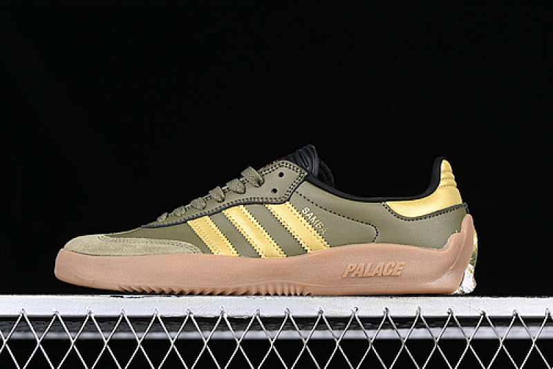 Adidas Adidas PALACE X PUIG SAMBA FOCUS OLIVE/METALLIC GOLD/GUM · HQ6100, photo 1