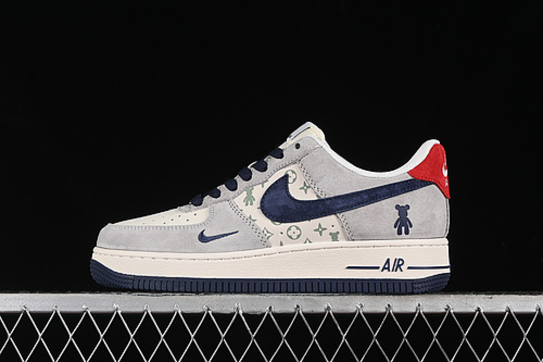 Nike [SJ9188-001]-[AIR FORCE 1 07 LOW WHITE/GREY/BLUE/RED]-[WOMAN:36-39]-[MAN:40-45], photo 1