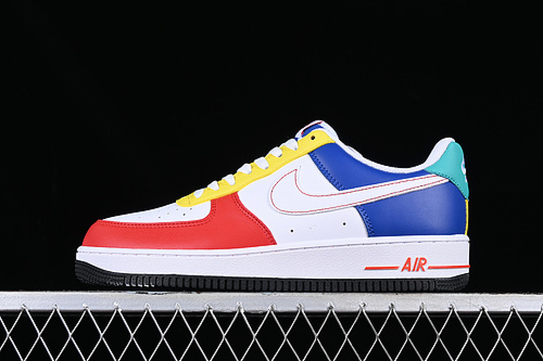 Nike [FN6840-657]-[AIR FORCE 1 07 LOW GREEN/RED/WHITE/YELLOW/BLUE]-[WOMAN:36-39]-[MAN:40-45], photo 1