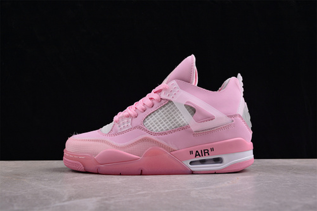 Jordan OFF-WHITE AIR Jordan AJ4 RETRO CREAM SAIL OW WHITE/PINK · CV9388-105, photo 1