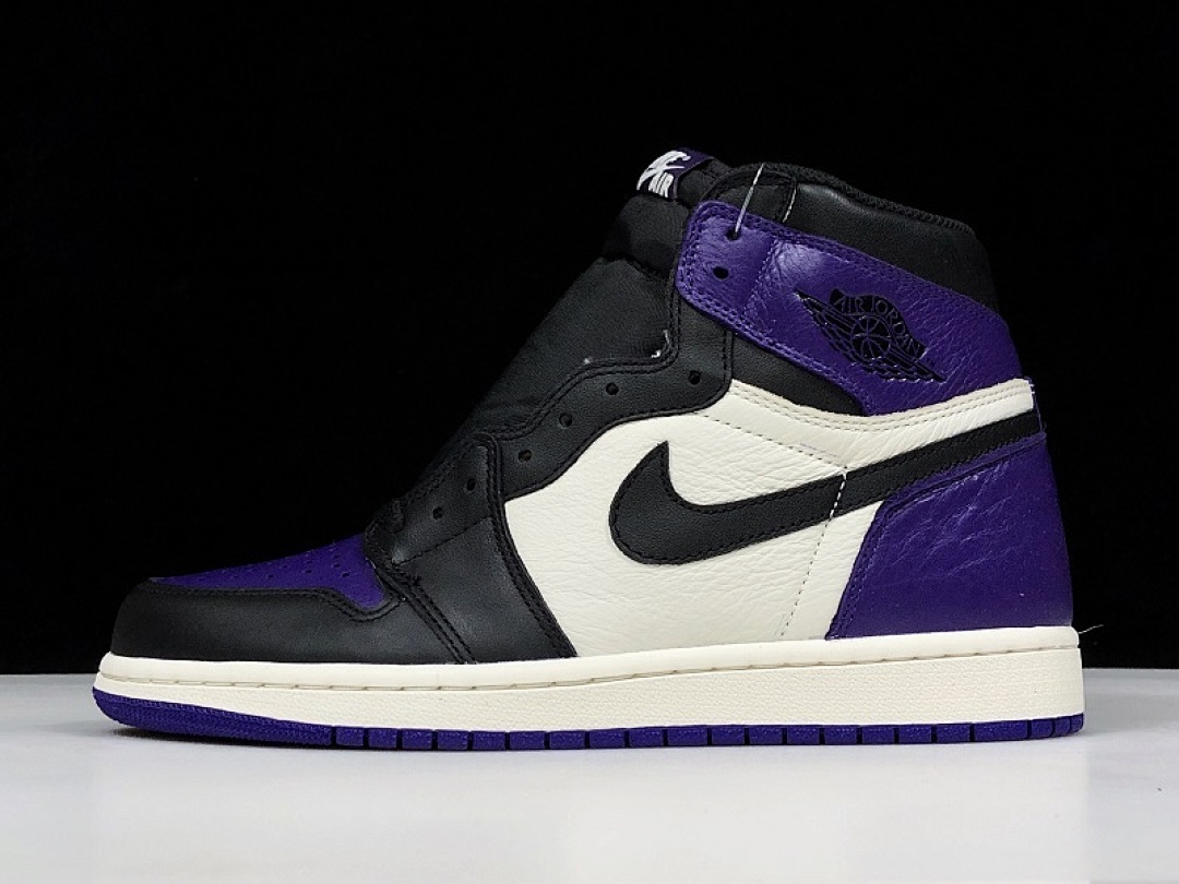 Jordan [555088-501]-[AIR JORDAN 1 RETRO HIGH OG COURT PURPLE/BLACK-SAIL]-[MAN:40.5-46], photo 1
