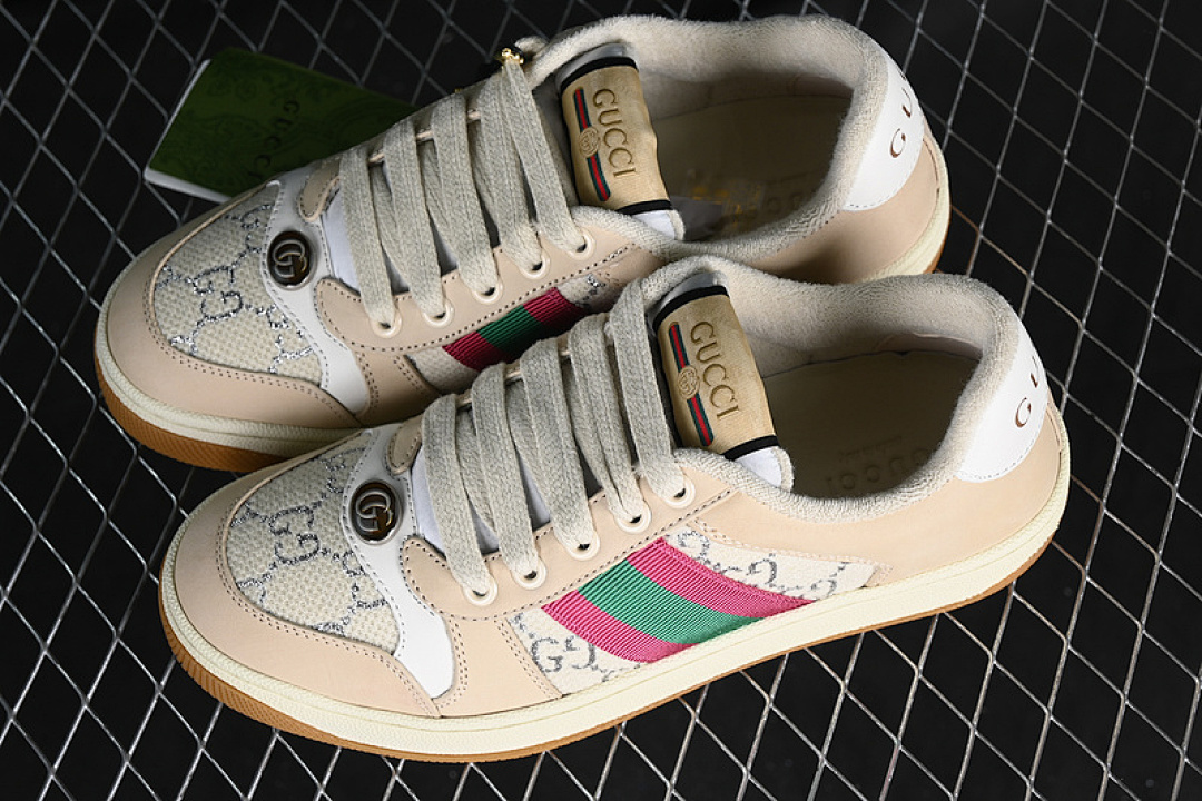 Gucci [9Y9209443]-[GU*CCI DISTRESSED SCREENER SNEAKER WHITE/BROEN/GREY/RED/GREEN]-[WOMAN:35-40] - Image 11