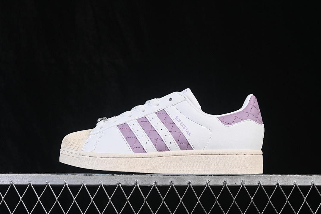 Purple [KJ7300]-[ORIGINALS SUPERSTAR CASUAL SNEAKERS WHITE/PURPLE/BEIGE]-[WOMAN:35-39]-[MAN:40], photo 1