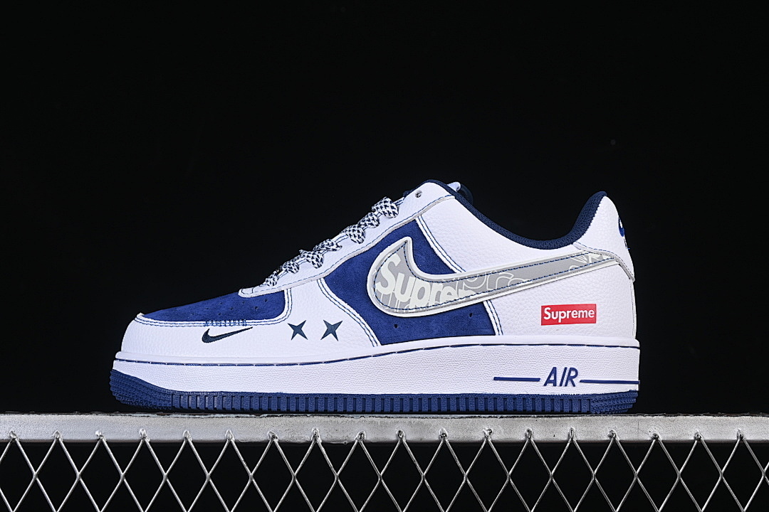 Nike Nike AIR FORCE 1 07 LOW SUPREME WHITE/NAVY BLUE · XZ6188-187, photo 1