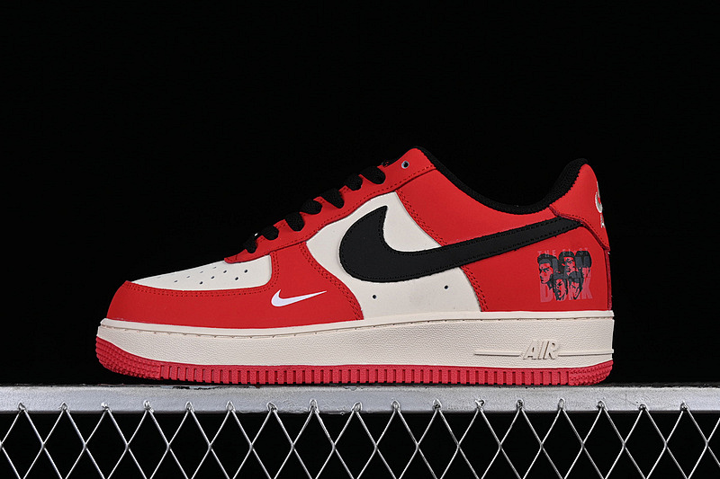 Nike Nike AIR FORCE 1 07 LOW BLACK/RED/WHITE · BS9055-718, photo 1