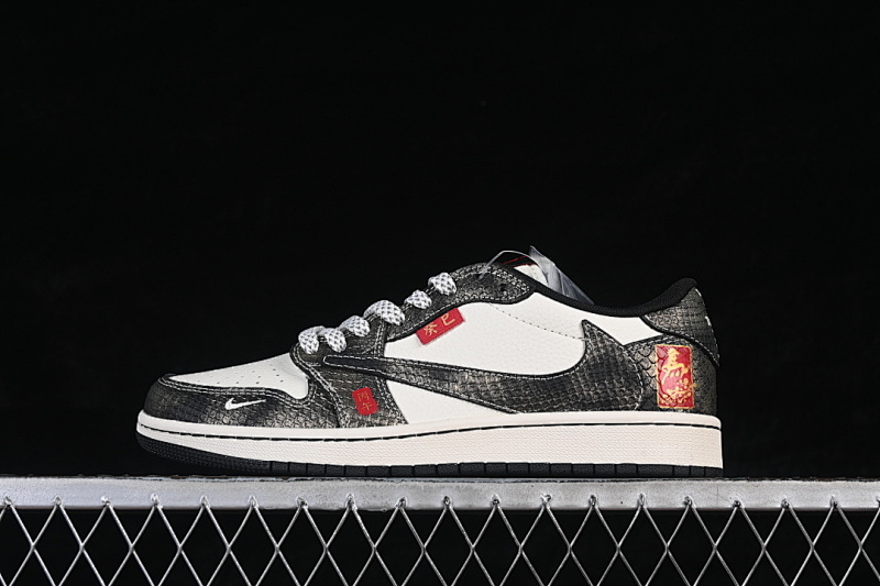 Jordan AIR Jordan 1 LOW AJ1 CASUAL SNEAKERS BLACK/WHITE · YX5066-C09, photo 1