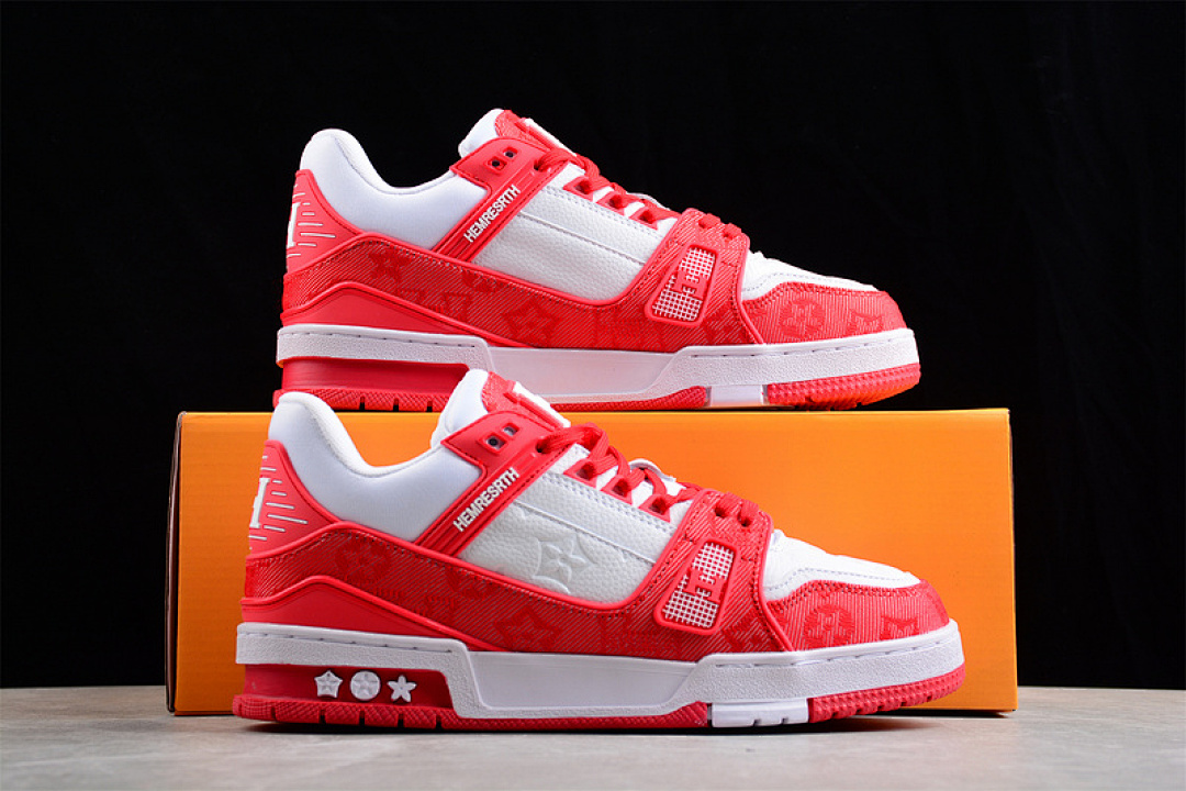 Louis Vuitton [L*V 2022 TRAINER SNEAKERS RED/WHITE/RED]-[WOMAN:36-39]-[MAN:40-46] - Image 14