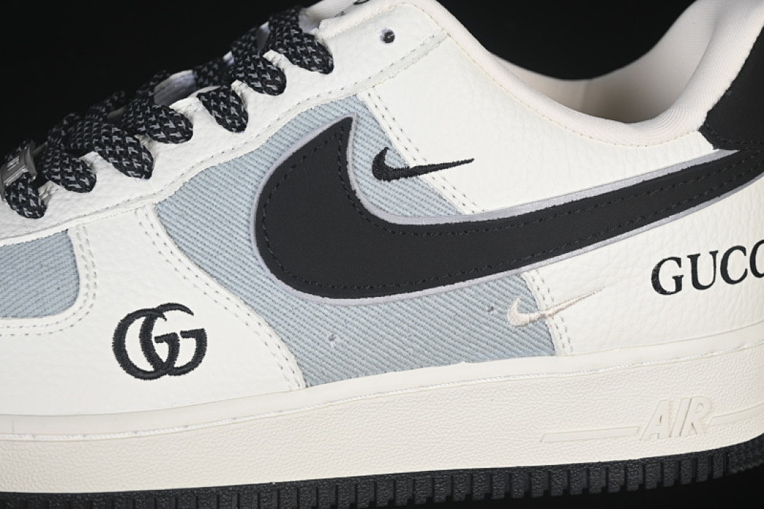 Nike [YF9511-808]-[AIR FORCE 1 07 LOW CASUAL SNEAKERS BLACK/WHITE/GREY]-[WOMAN:36-39]-[MAN:40-45] - Image 7