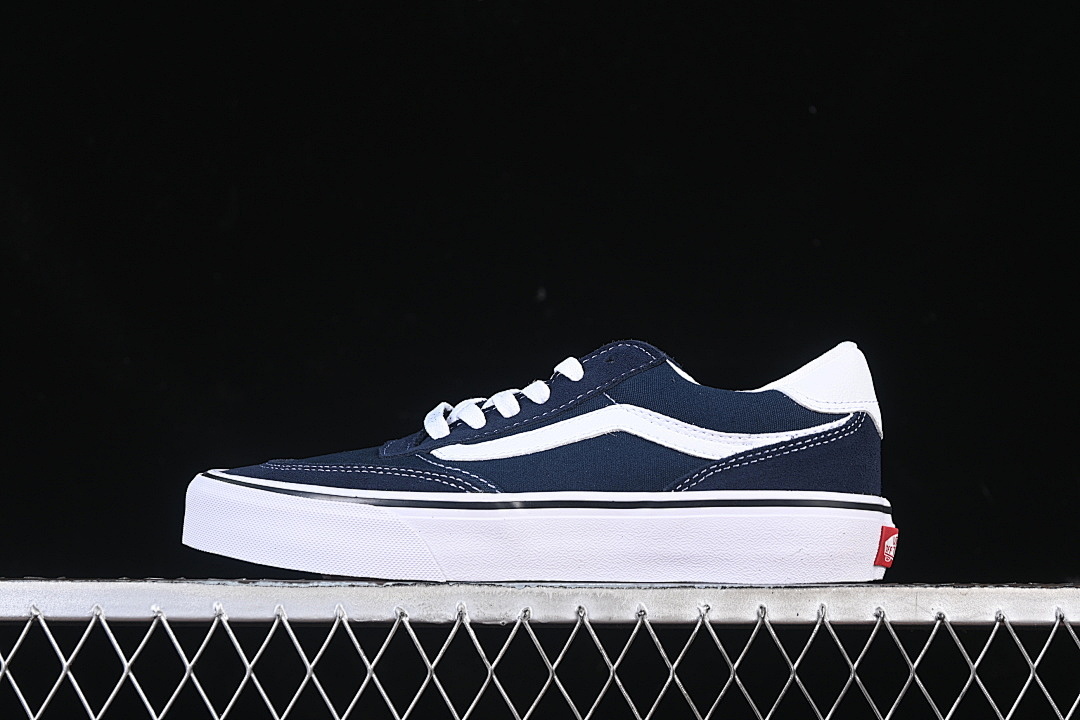 SULFURIZED SIMPLE RETRO CASUAL SHOES NAVY BLUE/WHITE · VN000D7QLKZ, photo 1