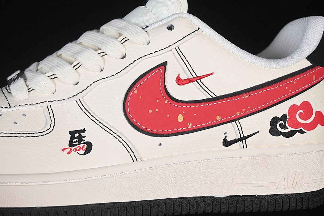 Nike [MZ9588-830]-[AIR FORCE 1 07 LOW WHITE/RED/BLACK/WHITE]-[WOMAN:36-39]-[MAN:40-45] - Image 8