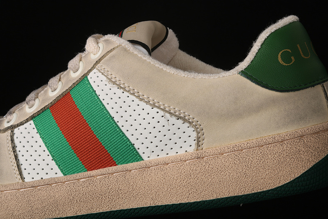 Gucci [GU*CCI ACE EMBROIDERED LOW-TOP SNEAKER BEIGE/WHITE/GREEN]-[UNISEX:35-44] - Image 8