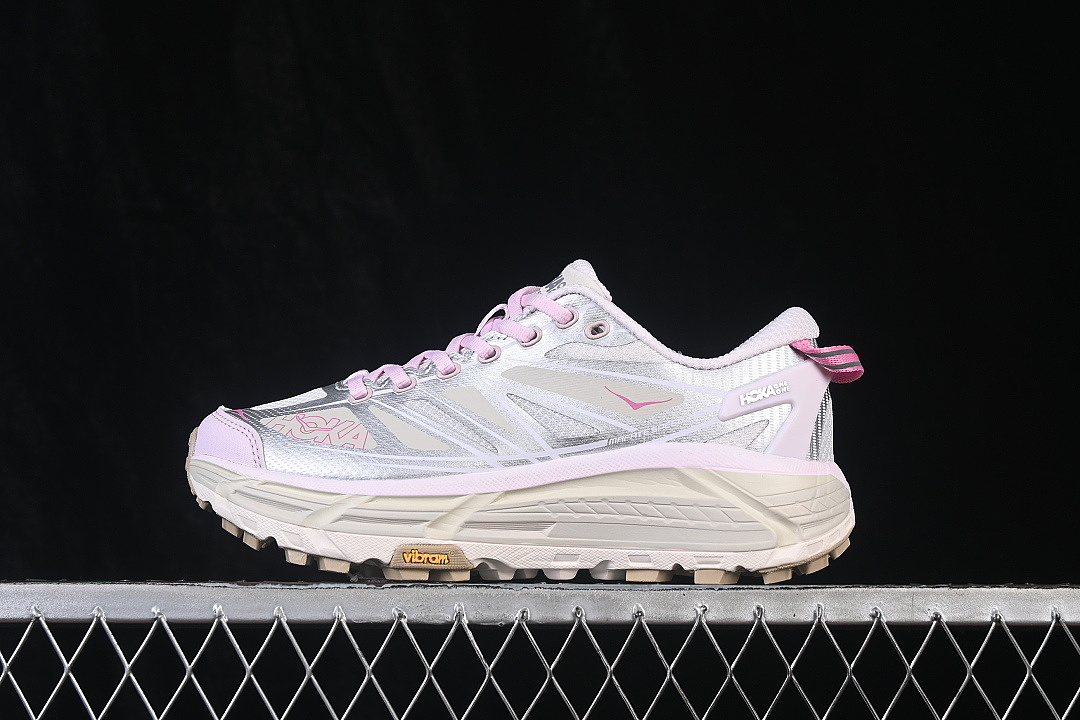 Hoka [1126851-SVRL]-[LIGHTWEIGHT MOUNTAIN RUNNING SHOES BEIGE/SILVER/PINK]-[WOMAN:36-39]-[MAN:40-45] - Image 2