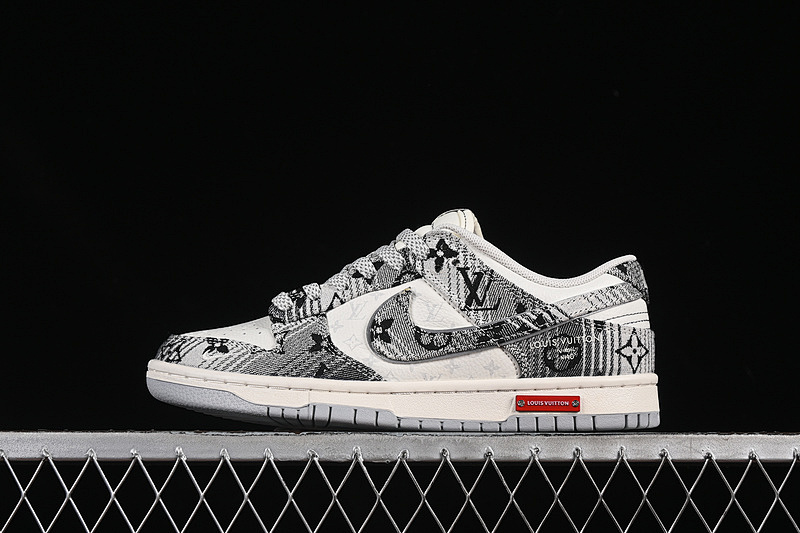 Louis Vuitton Nike SB DUNK LOW LV WHITE/GREY/BLACK · SC9772-807, photo 1