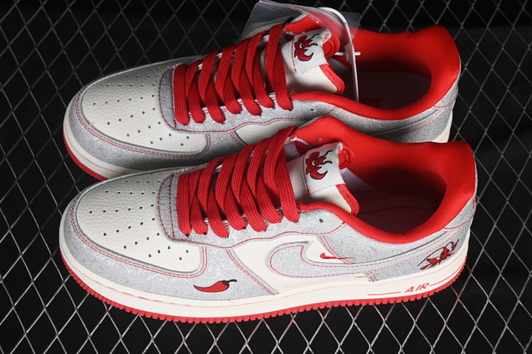 Nike [ZD1988-004]-[AIR FORCE 1 07 LOW WHITE/GREY/RED]-[WOMAN:36-39]-[MAN:40-45] - Image 11