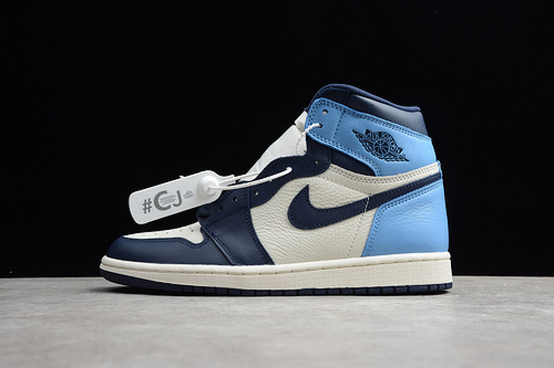 Jordan [555088-140]-[CJ AIR JORDAN 1 RETRO HIGH UNC LEATHER OBSIDIAN/UNIVERSITY (BLUE]), photo 1