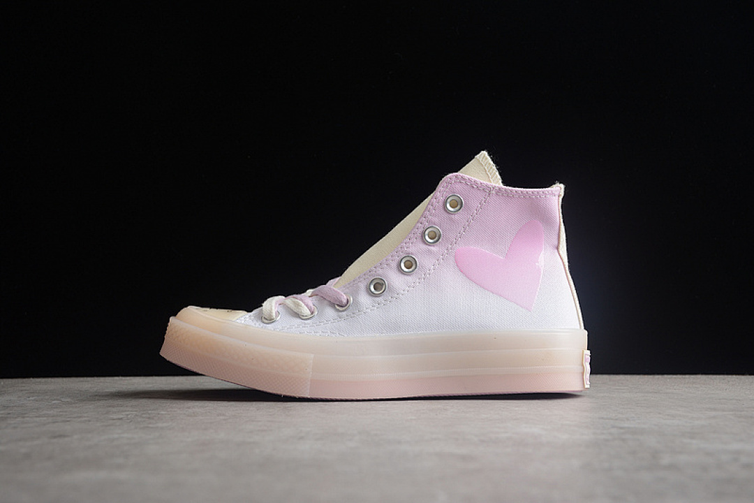 Converse Converse CHUCK TAYLOR ALL-STAR 70S HIGH X YOU ARE THE ONE LIGHT PINK/BEIGE/WHITE · A03748C, photo 1