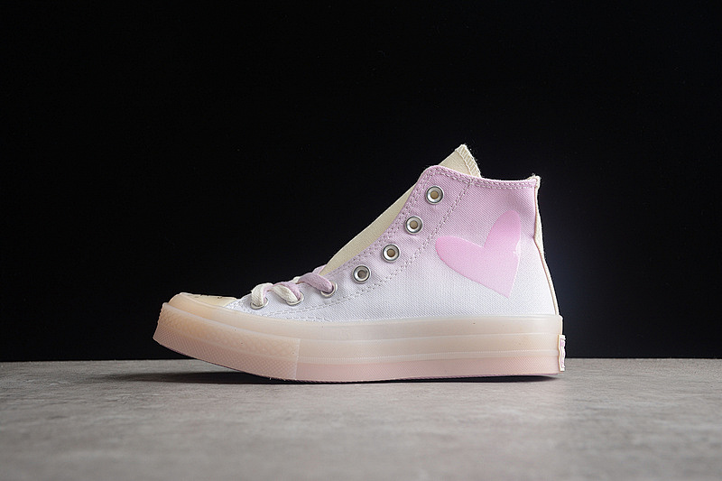 Converse Converse CHUCK TAYLOR ALL-STAR 70S HIGH X YOU ARE THE ONE LIGHT PINK/BEIGE/WHITE · A03748C, photo 1
