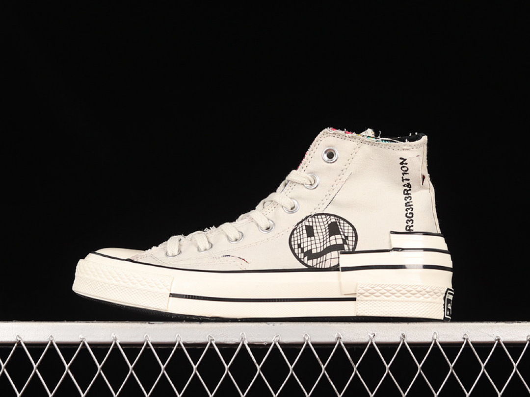 Converse [A00730C]-[CHUCK TAYLOR ALL-STAR 70S HI HACKED HEEL HIGH TEAR AWAY LIGHT BONE/BLACK], photo 1