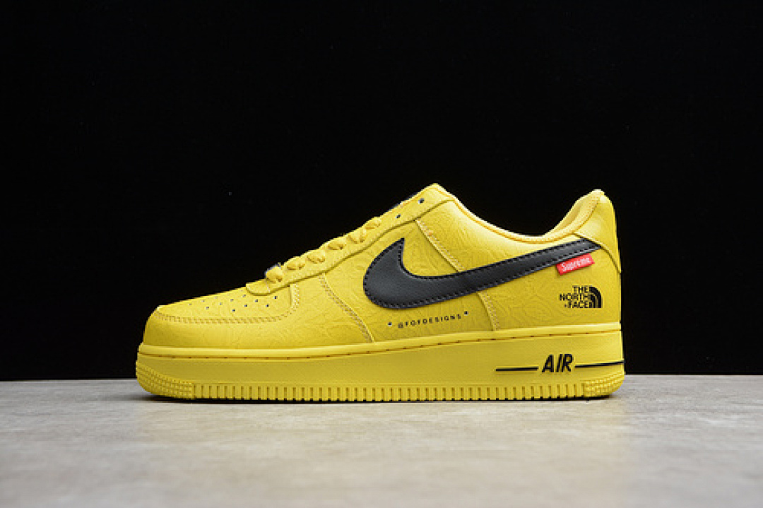 Nike [71-68-79]-[AR3066-400]-[AIR FORCE 1 LOW 07 X SUPREME THE NORTH FACE YELLOW/BLACK]-[UNISEX:36-45], photo 1
