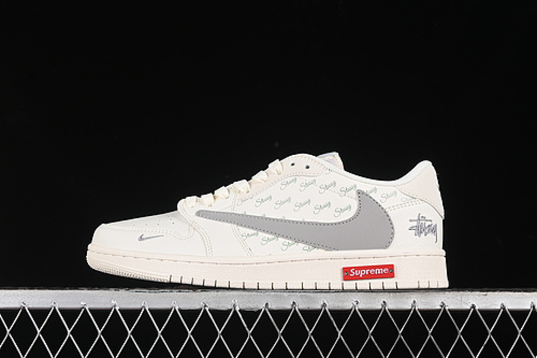Jordan [SJ2068-115]-[TRAVIS SCOTT X FRAGMENT DESIGN AIR JORDAN 1 LOW OG SP WHITE/GREY]-[36-45], photo 1