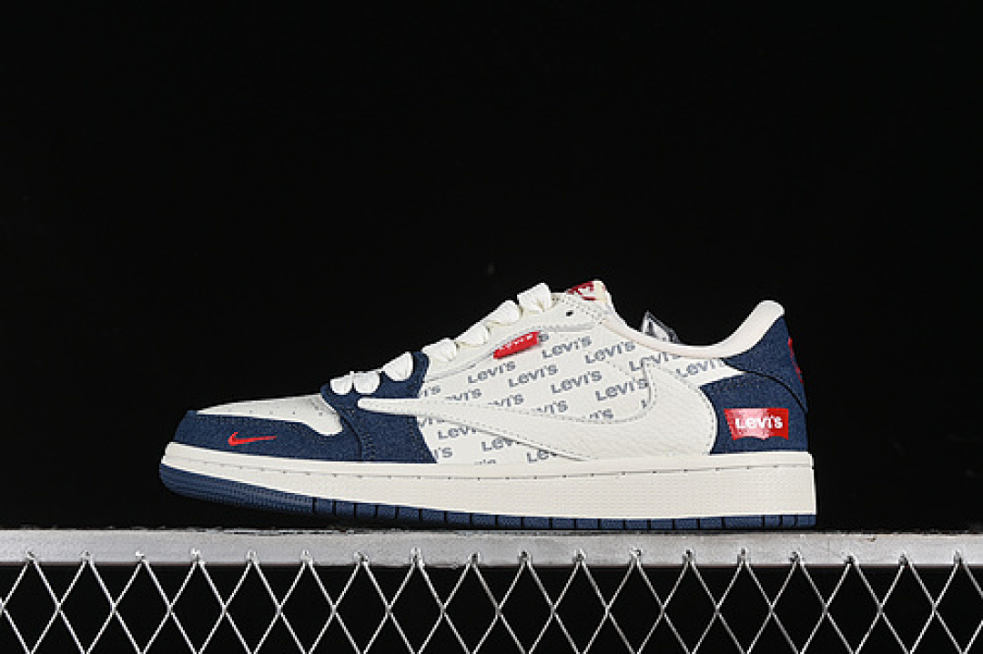 Jordan [JH6088-605]-[TRAVIS SCOTT X FRAGMENT DESIGN AIR JORDAN 1 LOW OG SP OFF WHITE/BLUE/RED], photo 1