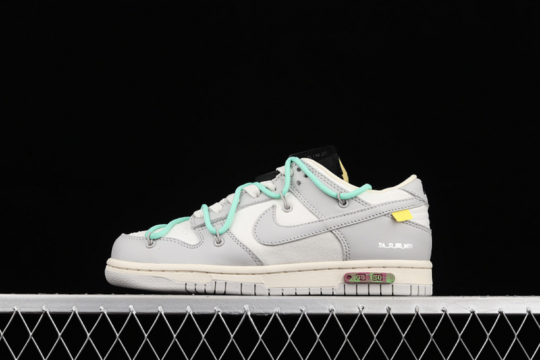 Off-White Nike DUNK LOW OFF-WHITE LOT 4 SAIL/NEUTRAL GREY-GREEN GLOW · DM1602-114, photo 1