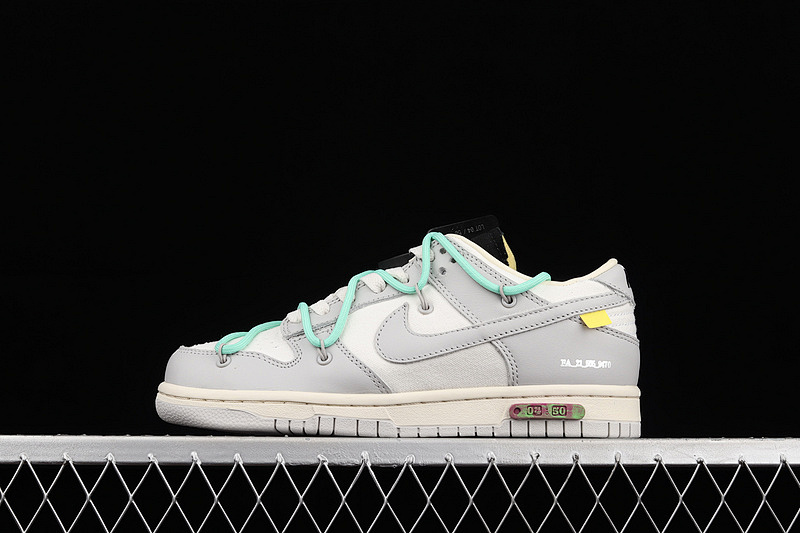 Off-White Nike DUNK LOW OFF-WHITE LOT 4 SAIL/NEUTRAL GREY-GREEN GLOW · DM1602-114, photo 1