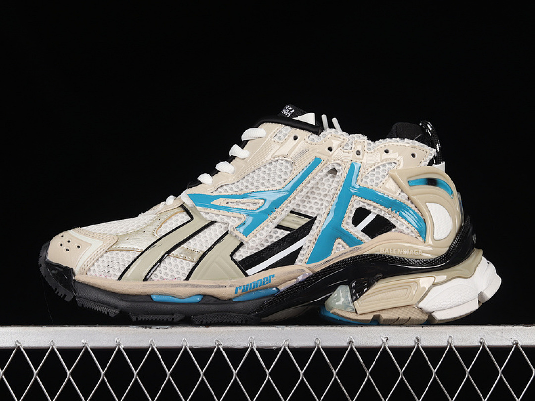 Kith [W0RB62028]-[BA*LEN*CIAGA RUNNER KITH FOUR.COLOR SNEAKERS BEIGE/LIGHT BLUE/BLACK]-[35-46], photo 1