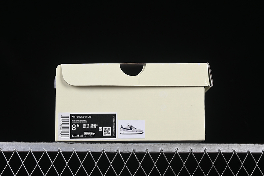 Nike [SJ1198-111]-[AIR FORCE 1 07 LOW WHITE/GREY/BLUE]-[WOMAN:36-39]-[MAN:40-45] - Image 13