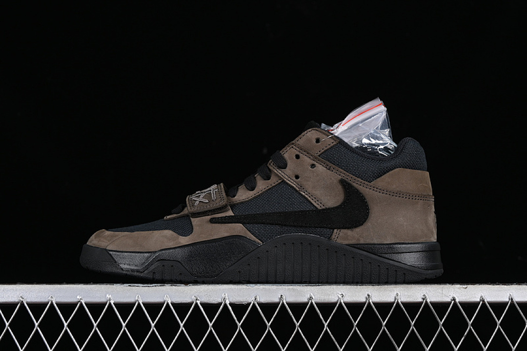 Jordan [FZ8117-204]-[TRAVIS SCOTT X JORDAN CUT THE CHECK DARK MOCHA/BLACK/FOSSIL/BARELY (GREEN]), photo 1