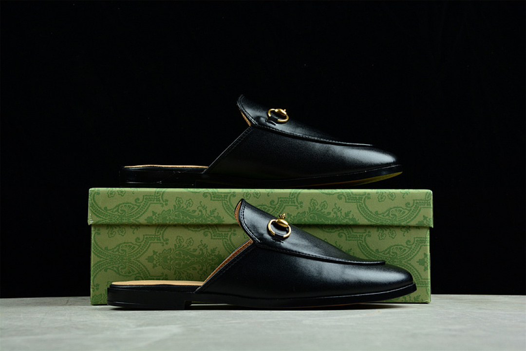 Gucci [GU*CCI SLIP-ON FLATS BLACK/BLACK/GOLD]-[WOMAN:35-40] - Image 13
