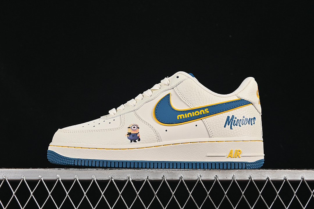 Nike [SC0601-566]-[AIR FORCE 1 07 LOW WHITE/BLUE/YELLOW]-[WOMAN:36-39]-[MAN:40-45] - Image 2