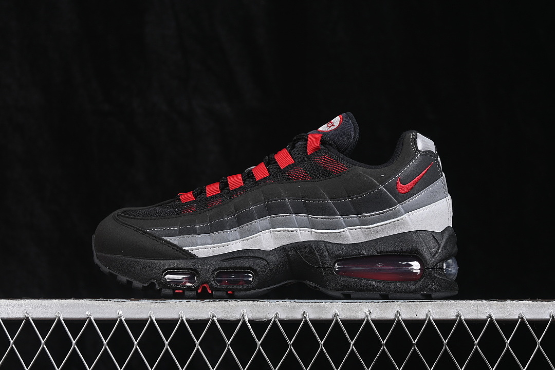Nike AIR MAX 95 OG AIR CUSHION SHOES BLACK/RED/GREY · HM4830-001, photo 1