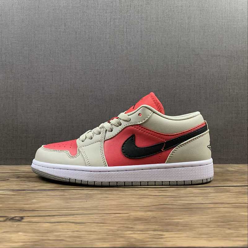 Jordan AIR Jordan 1 LOW LIGHT IRON ORE/BLACK-SIREN RED · DC0774-060, photo 1