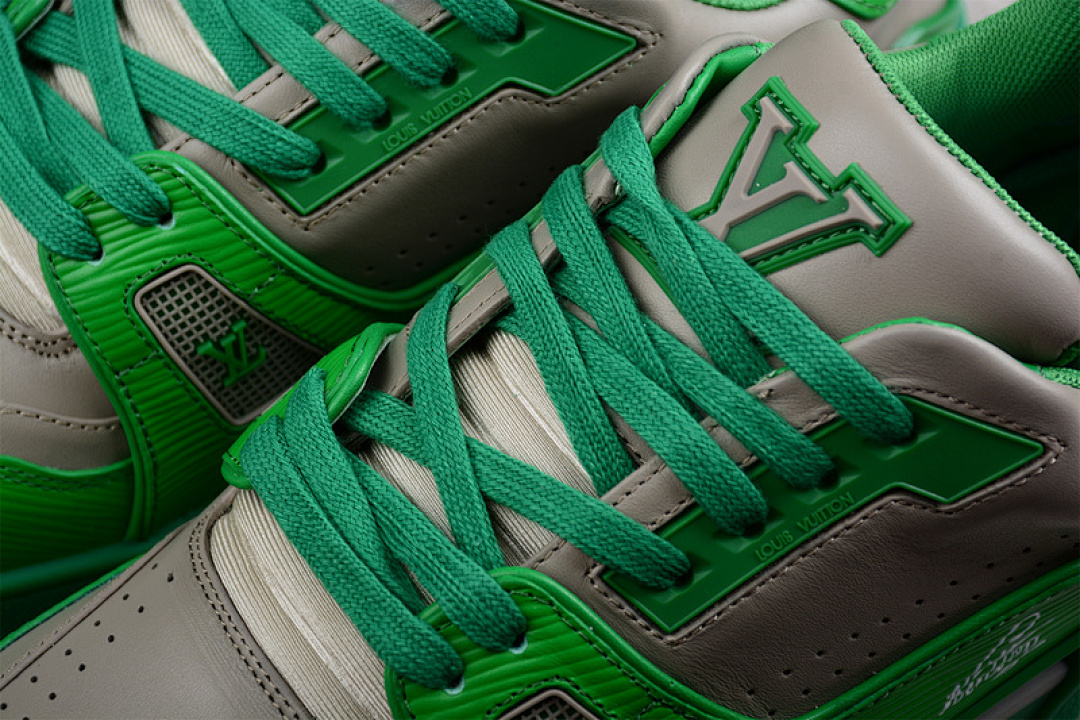 Louis Vuitton [L*V TRAINER SNEAKER LOW GREEN/GREY/GREEN]-[MAN:38-45] - Image 8